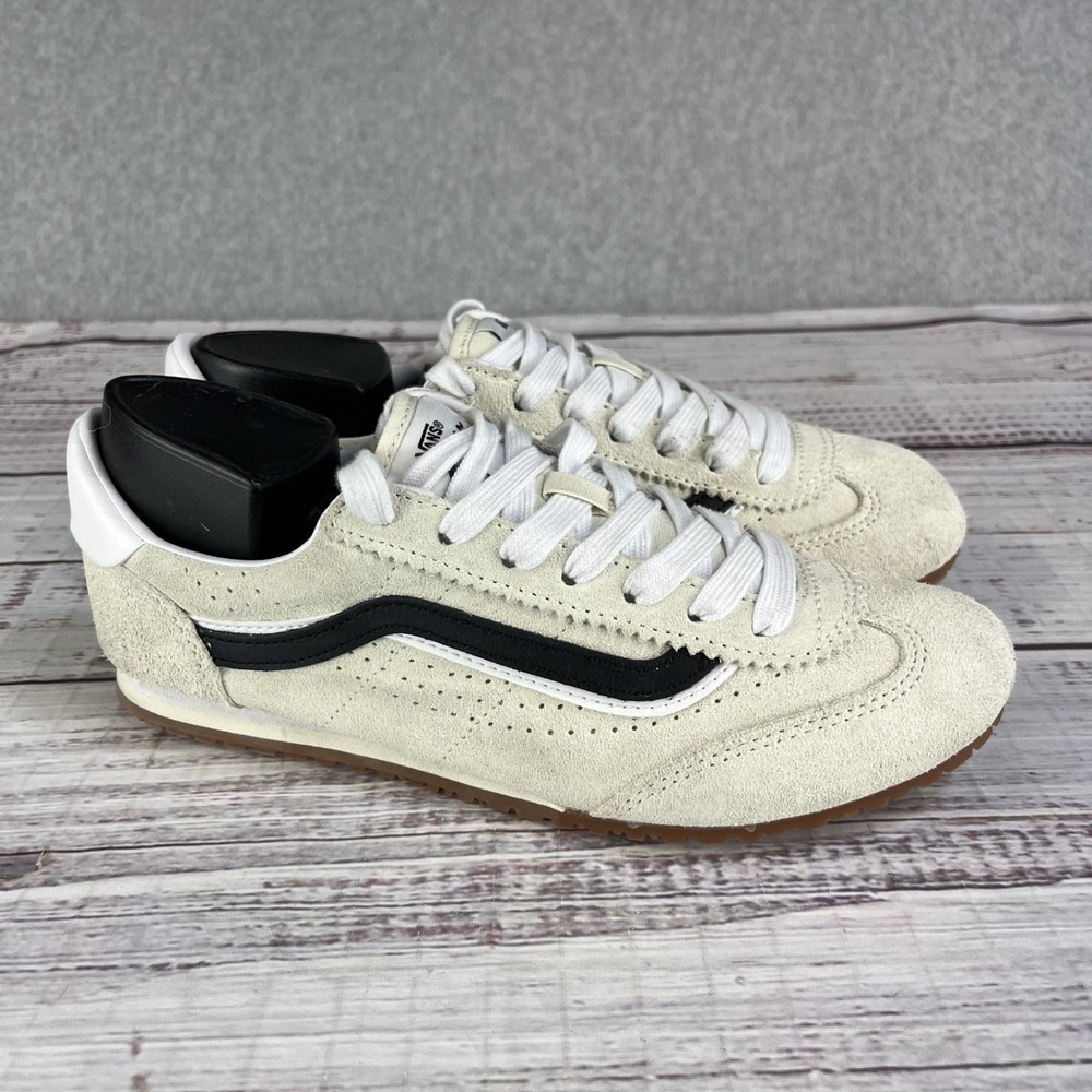 Vans Super Low Pro Serio Shoes Mens 6.5 Womens 8 Cream Black White Minimalist